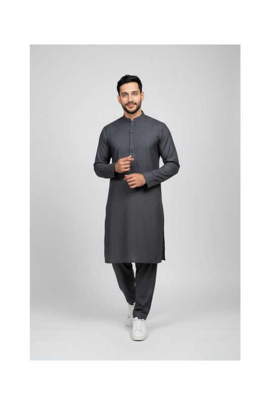 Shalwar Kameez - Wool - Blue Grey