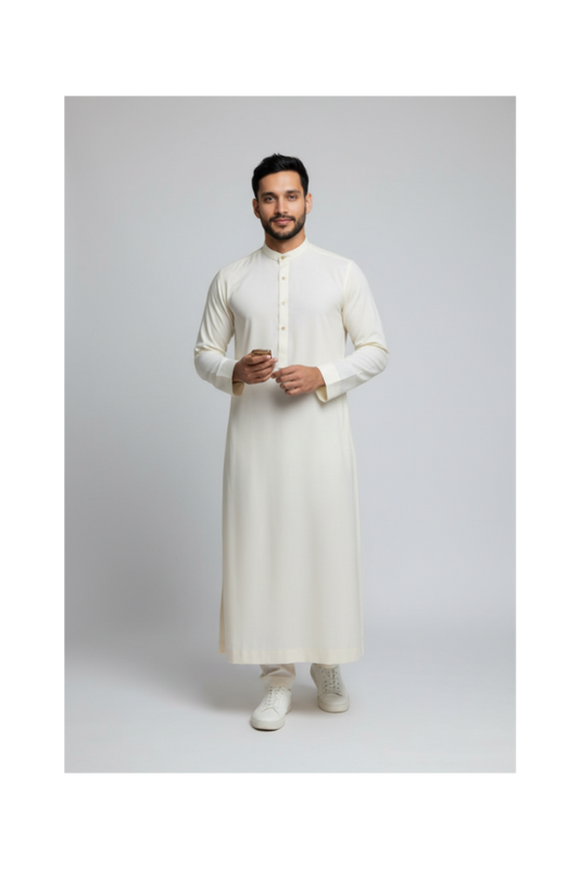 Arabic Thobe - 8 Pound Boski - Cream