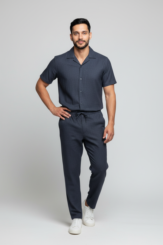 Men Coord Set - Black