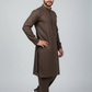 Shalwar Kameez - Extra Luxury Texture Wash & Wear - Dark Brown