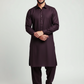 Shalwar Kameez - Extra Luxury Texture Wash & Wear - Blackish Purple