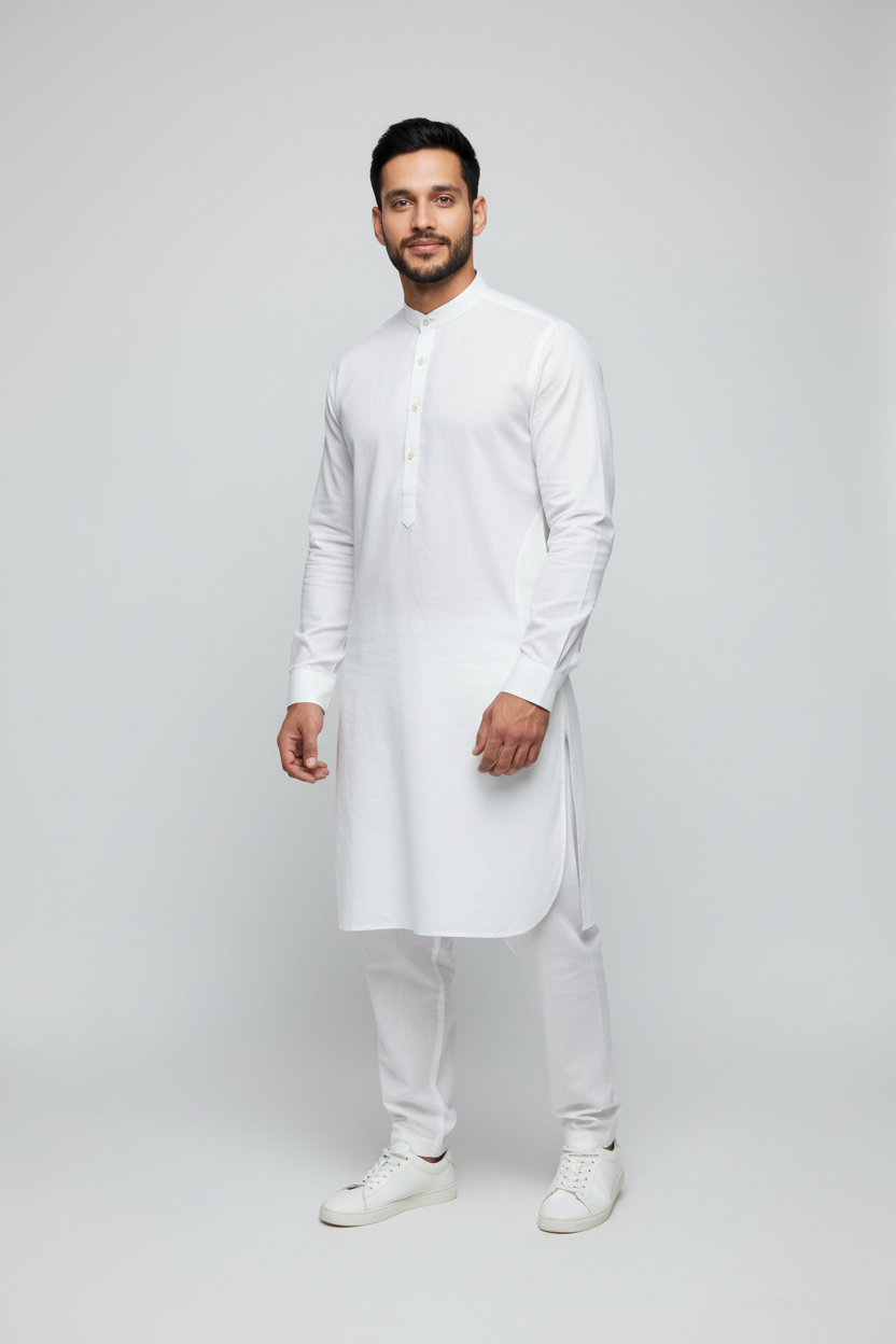 Shalwar Kameez - 8 Pound Boski - Off White