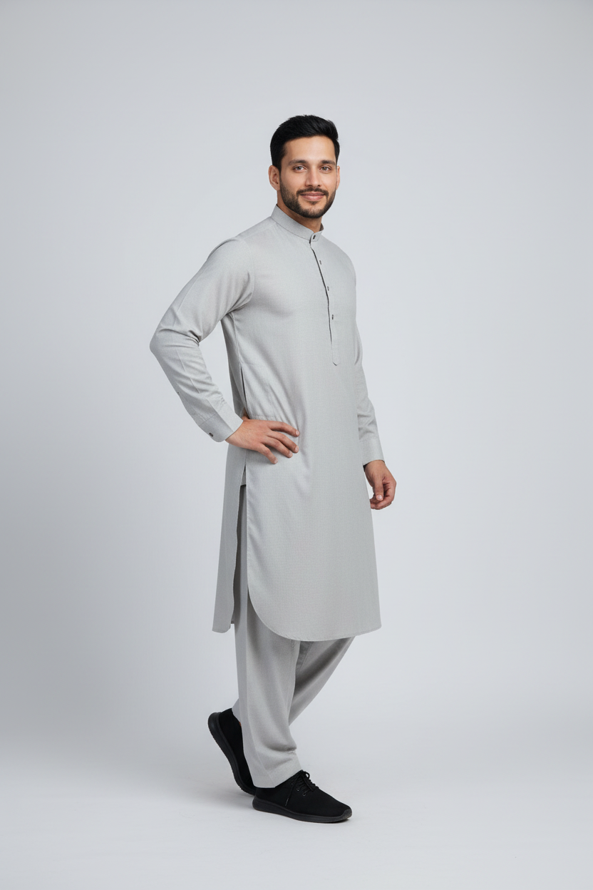 Shalwar Kameez - Wash & Wear - Pistachio