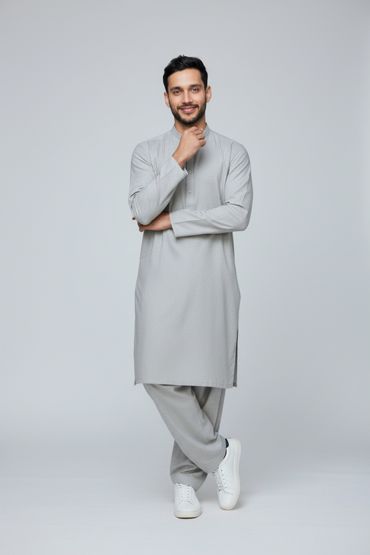 Shalwar Kameez - Wash & Wear - Pistachio