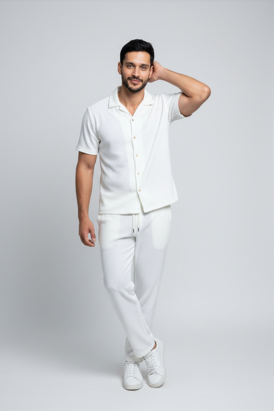 Men Coord Set - White - Pre-Order