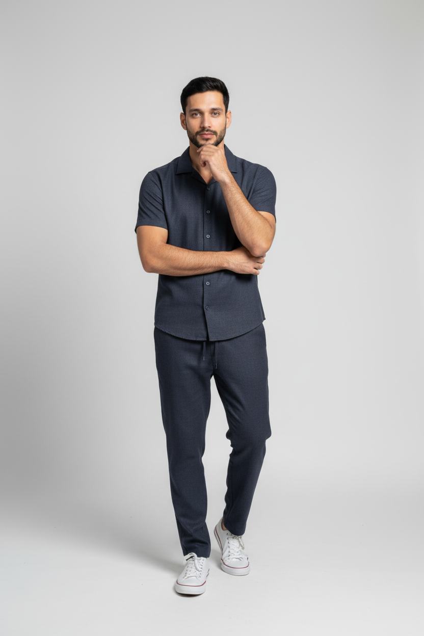 Men Coord Set - Black