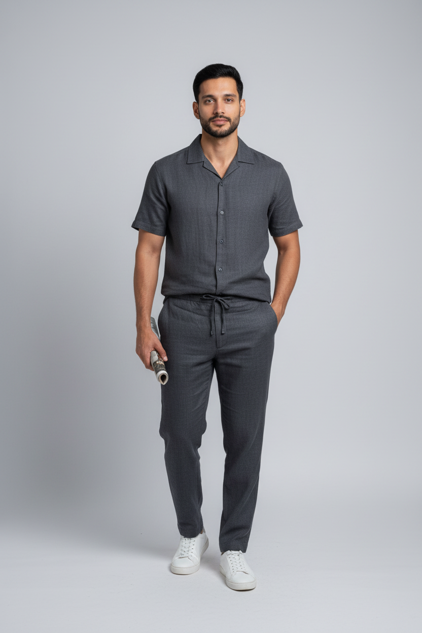 Men Coord Set - Black