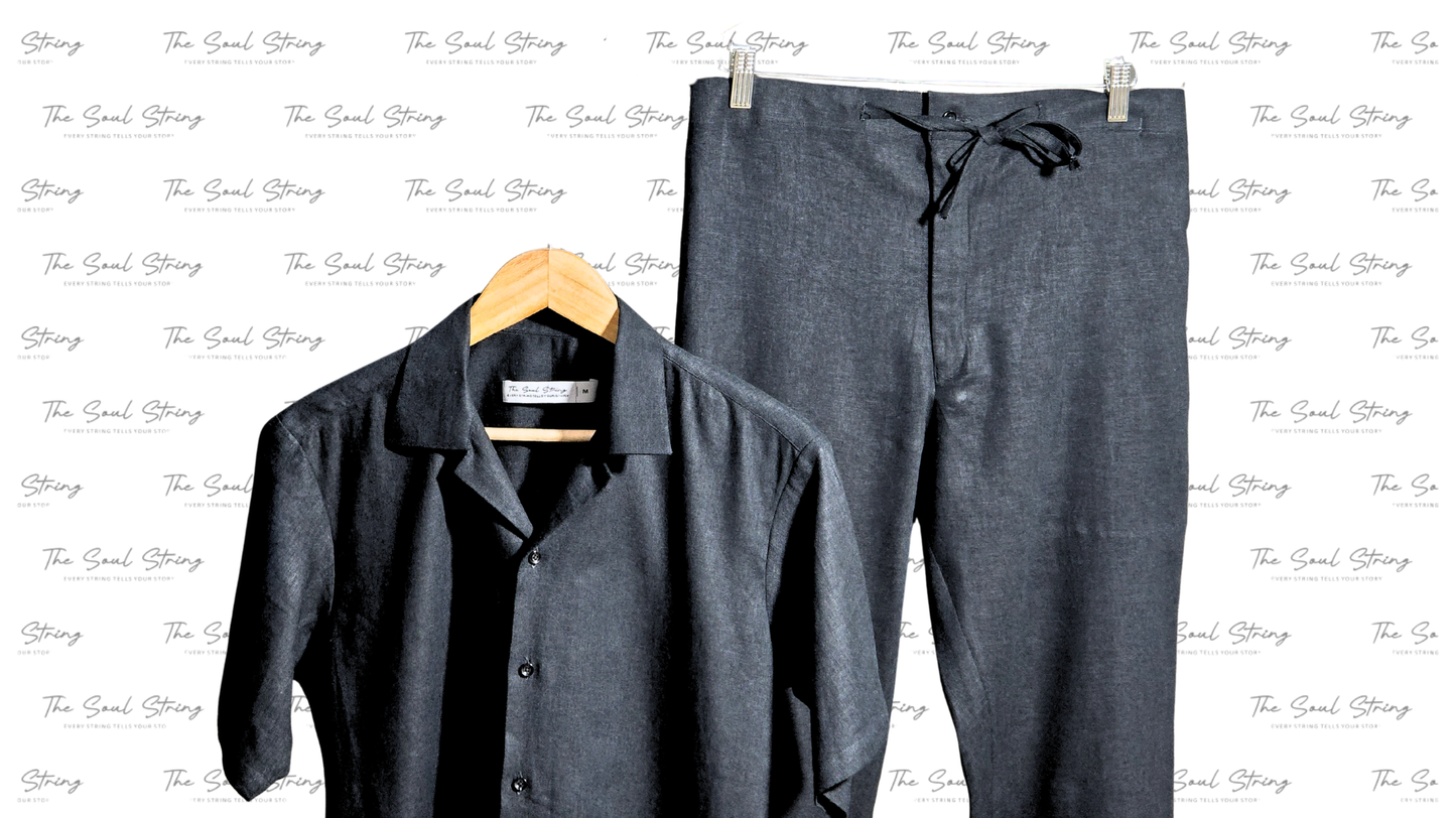 Men Coord Set - Black