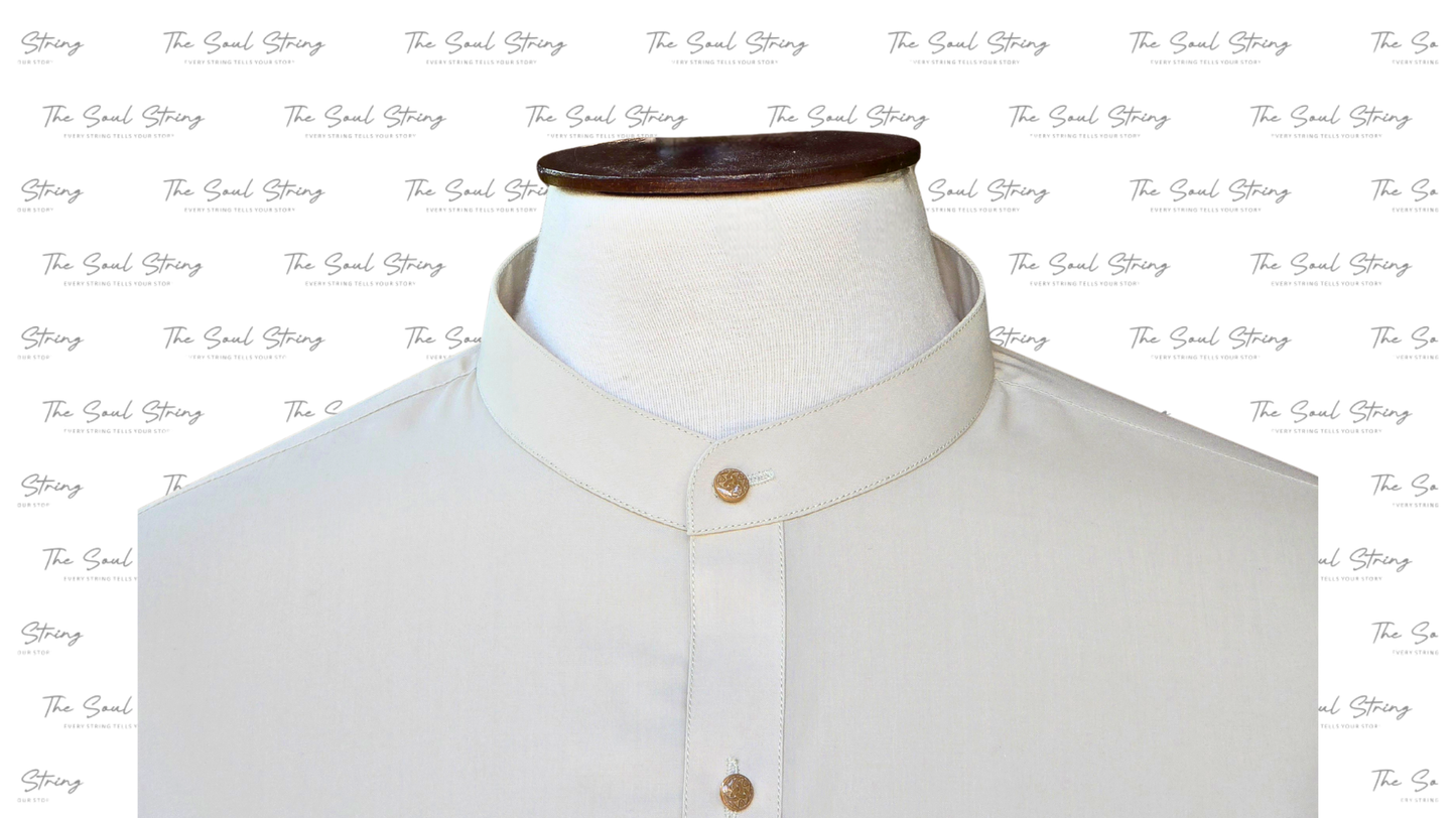 Shalwar Kameez - Wash & Wear - Ivory