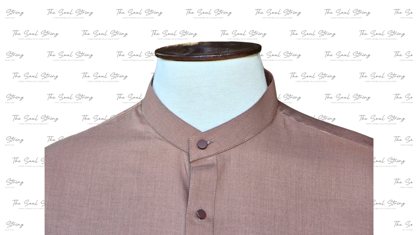 Shalwar Kameez - Wash & Wear - Brown