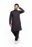 Shalwar Kameez - Extra Luxury Texture Wash & Wear - Graphite Black